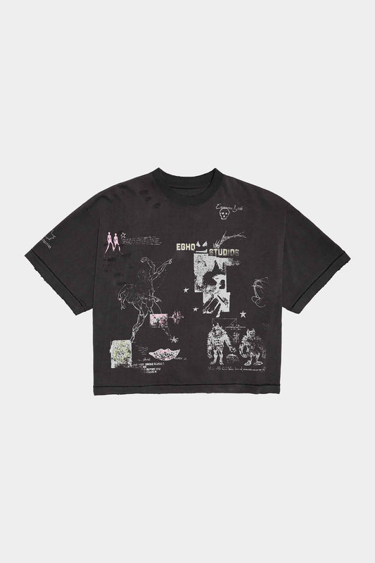 Camiseta EGHO Zine Overboxy Heavy (Charcoal)