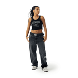SUFGLO CROP TANK BLACK