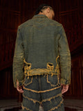 Jaqueta Raw Edge Distressed