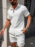 Conjunto CasualCool Conjunto de Camisa e Shorts Casuais de Verão