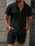Conjunto CasualCool Conjunto de Camisa e Shorts Casuais de Verão