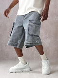 Shorts Cargo Tático Denim
