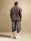 Shorts Cargo Tático Denim