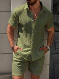 Conjunto CasualCool Conjunto de Camisa e Shorts Casuais de Verão