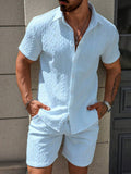 Conjunto CasualCool Conjunto de Camisa e Shorts Casuais de Verão