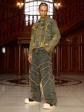Thesupermade Raw Edge Distressed Denim Jacket