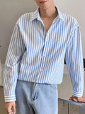 Camisa Joysei Social de Manga Longa Listrada