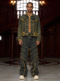 Jaqueta Raw Edge Distressed