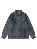 Jaqueta  Beaded Washed Denim