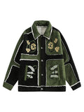 Jaqueta Floral Suede Fleece