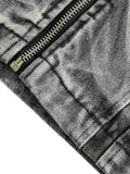 Jaqueta Thesupermade Hip-hop Distressed Washed Printed Denim - 2239