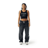 SUFGLO CROP TANK BLACK