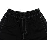 Contrast Twill Shorts In Black