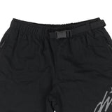 Cursive Nylon Shorts in Black