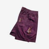 Fire Blossom Embroidered Corduroy Short