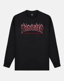 FLAME - LONGSLEEVE - BLACK / RED