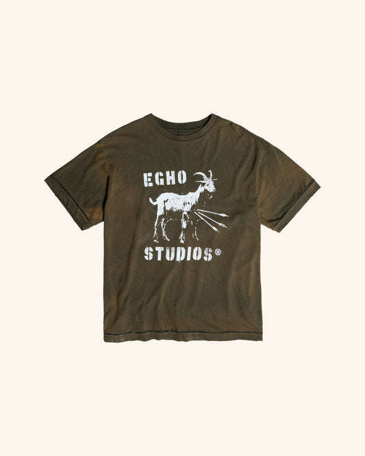 GOAT REGULAR GAZE TEE - OLIVE GREEN