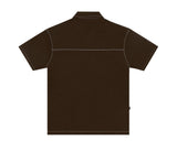 Hardware Button Up In Brown