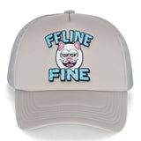 Feline Fine Trucker Hat (Cream)