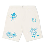Blonded Denim Shorts (Off White)