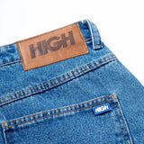 Jeans Pants Logo Line Blue