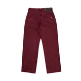 Jeans Pants Logo Line Wine