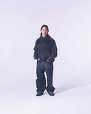 Loose Fit Black Denim - Black