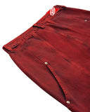 BERMUDA JEANS CURVALÍNEA DOUBLE HAND VERMELHA