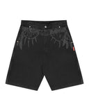BERMUDA JEANS CURVALÍNEA CINTO TRIBAL