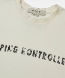 Dopping Kontrolle Raw Edge T-shirt Bone White