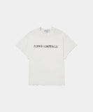 Dopping Kontrolle Raw Edge T-shirt Bone White