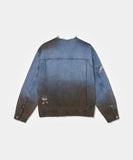 Dirt Stained Denim Jacket Blue
