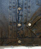 Dirt Stained Denim Jacket Blue