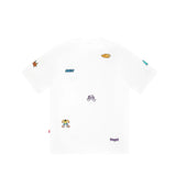 Work Tee Doodles White