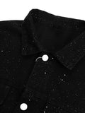 Jaqueta Distressed Sequin galaxy
