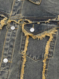 Jaqueta Raw Edge Distressed