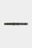 Cinto Barra Crew Couro Filetagem (Black)