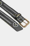 Cinto Barra Crew Couro Filetagem (Black)