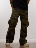 Calça Cargo Camouflage Flared