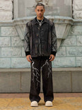 Calça High Street Hip-hop Distressed