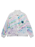 Thesupermade Hip-hop Hand-painted Graffiti Denim Jacket - 2010