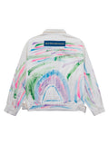 Thesupermade Hip-hop Hand-painted Graffiti Denim Jacket - 2010