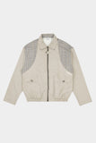 Jaqueta Barra Crew Barra Textura (Beige)